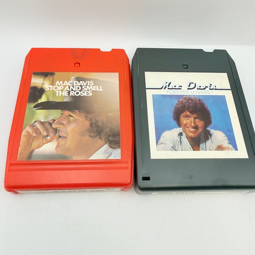 Mac Davis 8-Track Tape Lot Stop and Smell the Roses Forever Lovers Columbia TC8
